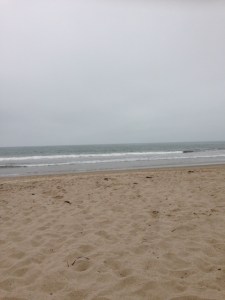 Overcast, unremarkable surf, in other words, the PERFECT day at the beach